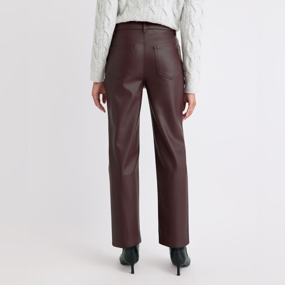 Brown vegan Leather Pants